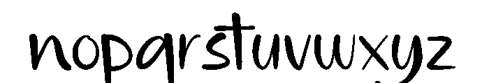 Spaghetti Like Font LOWERCASE