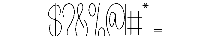 Special Calligraphy Font OTHER CHARS