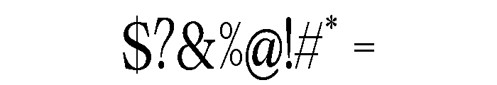 Special Handmade Serif Regular Font OTHER CHARS