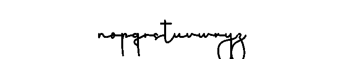 Specialty Font LOWERCASE