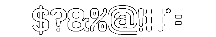 Spend Time-Hollow Font OTHER CHARS