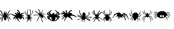 Spider Silhouettes FONT