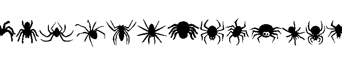 Spider Silhouettes Font LOWERCASE