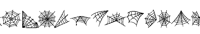 Spider Web Outline Font LOWERCASE