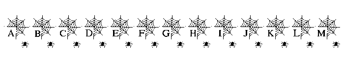 Spider web frame Font UPPERCASE
