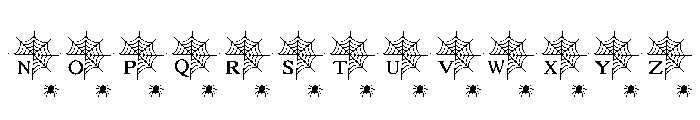 Spider web frame Font UPPERCASE