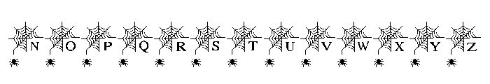 Spider web frame Font LOWERCASE