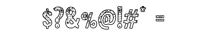 Spiderweb Army Line Font OTHER CHARS