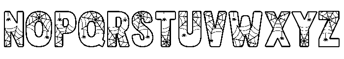 Spiderweb Army Line Font LOWERCASE