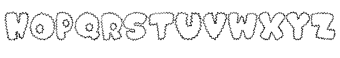 Spiky Outline By Squeeb Regular Font UPPERCASE