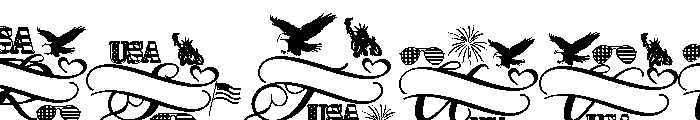 Spirit Patriotic Monogram Font UPPERCASE
