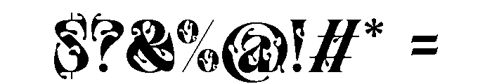 Splash Chrome Regular Font OTHER CHARS