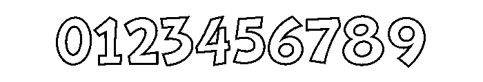 Sploosh Outline Font OTHER CHARS