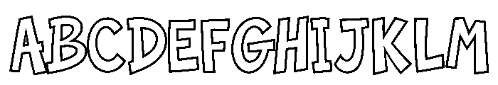 Sploosh Outline Font UPPERCASE