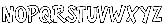Sploosh Outline Font UPPERCASE