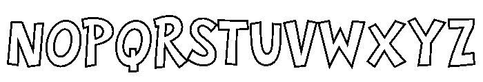Sploosh Outline Font LOWERCASE