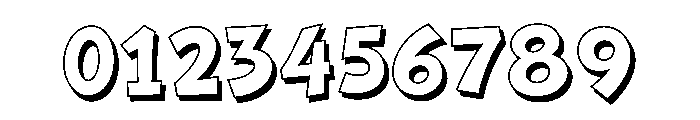 Sploosh Shadow Font OTHER CHARS