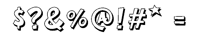 Sploosh Shadow Font OTHER CHARS
