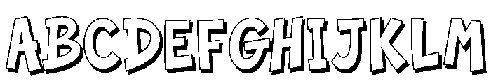 Sploosh Shadow Font UPPERCASE