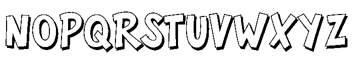 Sploosh Shadow Font UPPERCASE
