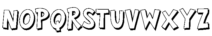 Sploosh Shadow Font LOWERCASE