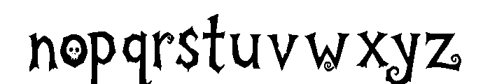 Spookspire Font LOWERCASE