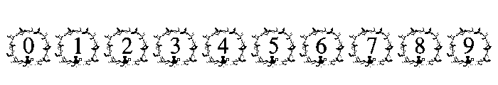 Spooky Bat Wreath Font OTHER CHARS