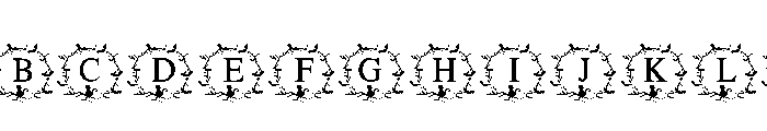 Spooky Bat Wreath Font UPPERCASE