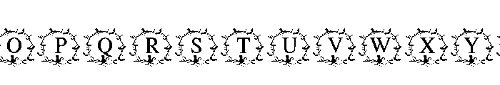 Spooky Bat Wreath Font UPPERCASE
