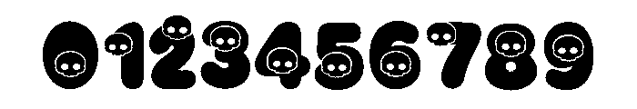 Spooky Bubble Black Font OTHER CHARS