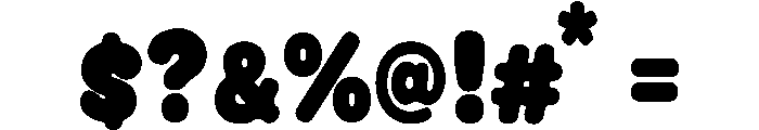 Spooky Bubble Black Font OTHER CHARS
