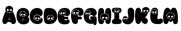 Spooky Bubble Black Font UPPERCASE