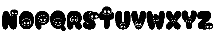 Spooky Bubble Black Font UPPERCASE