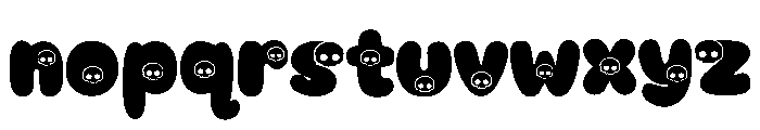Spooky Bubble Black Font LOWERCASE