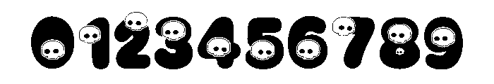 Spooky Bubble White Font OTHER CHARS