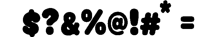 Spooky Bubble White Font OTHER CHARS