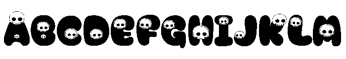 Spooky Bubble White Font UPPERCASE