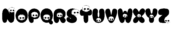 Spooky Bubble White Font UPPERCASE