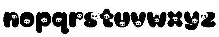Spooky Bubble White Font LOWERCASE