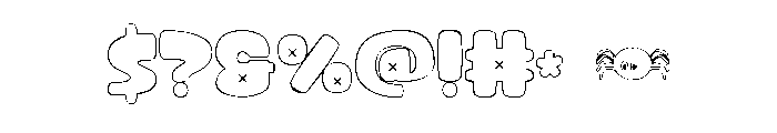 Spooky Bubble  strock 1 Font OTHER CHARS