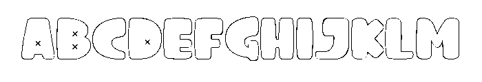 Spooky Bubble  strock 1 Font UPPERCASE