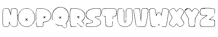 Spooky Bubble  strock 1 Font UPPERCASE