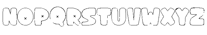 Spooky Bubble  strock 1 Font LOWERCASE