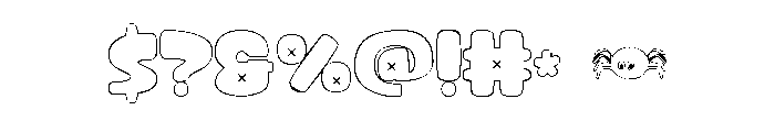 Spooky Bubble  strock 2 Font OTHER CHARS