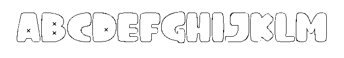 Spooky Bubble  strock 2 Font UPPERCASE