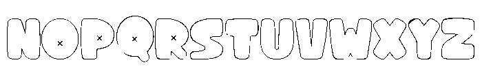 Spooky Bubble  strock 2 Font UPPERCASE