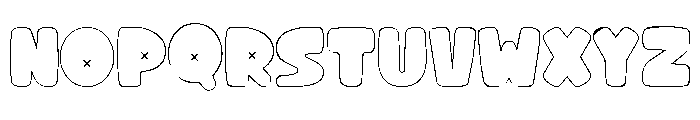 Spooky Bubble  strock 2 Font LOWERCASE