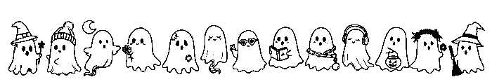 Spooky Cute Ghost Font UPPERCASE