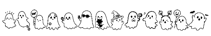 Spooky Cute Ghost Font UPPERCASE