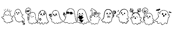 Spooky Cute Ghost Font LOWERCASE